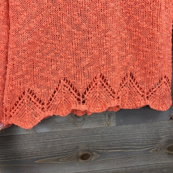 Anthropologie Yellow Bird Peaked Pointelle Sweater - Picture 5 of 8